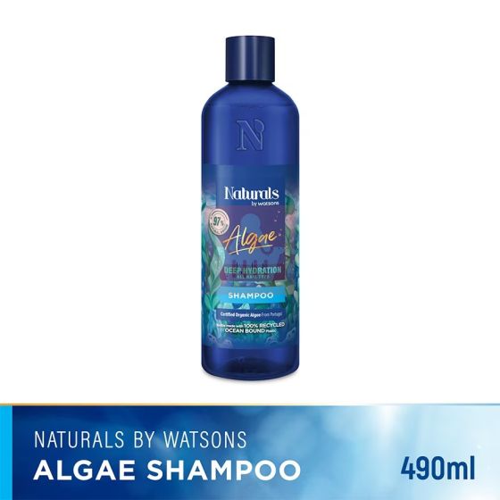 WATSONS NATURALS ALGAE DEEP HYDRATION SHAMPOO 490 ML