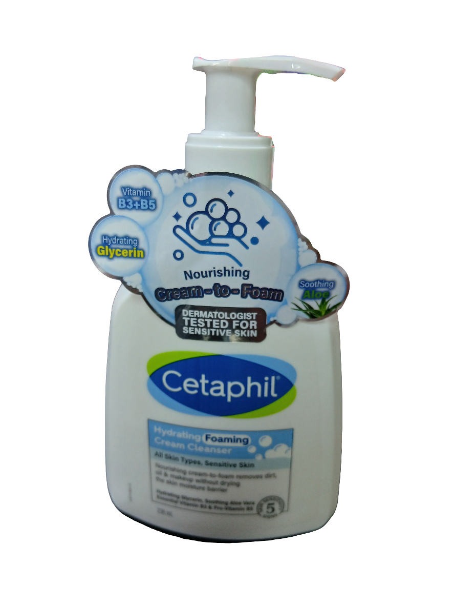 CETAPHIL HYDRATING FOAMING CREAM CLEANSER 236ML