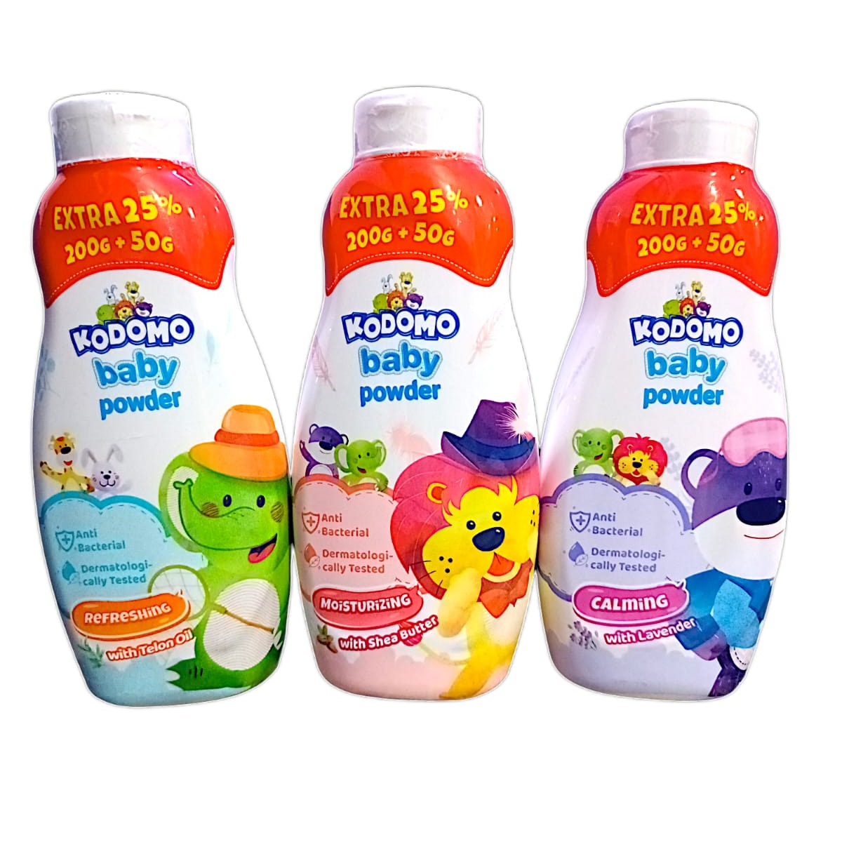 KODOMO BABY POWDER ASSORED 200+50 GM